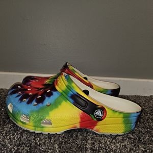 Rainbow Tiedye Croc Clog